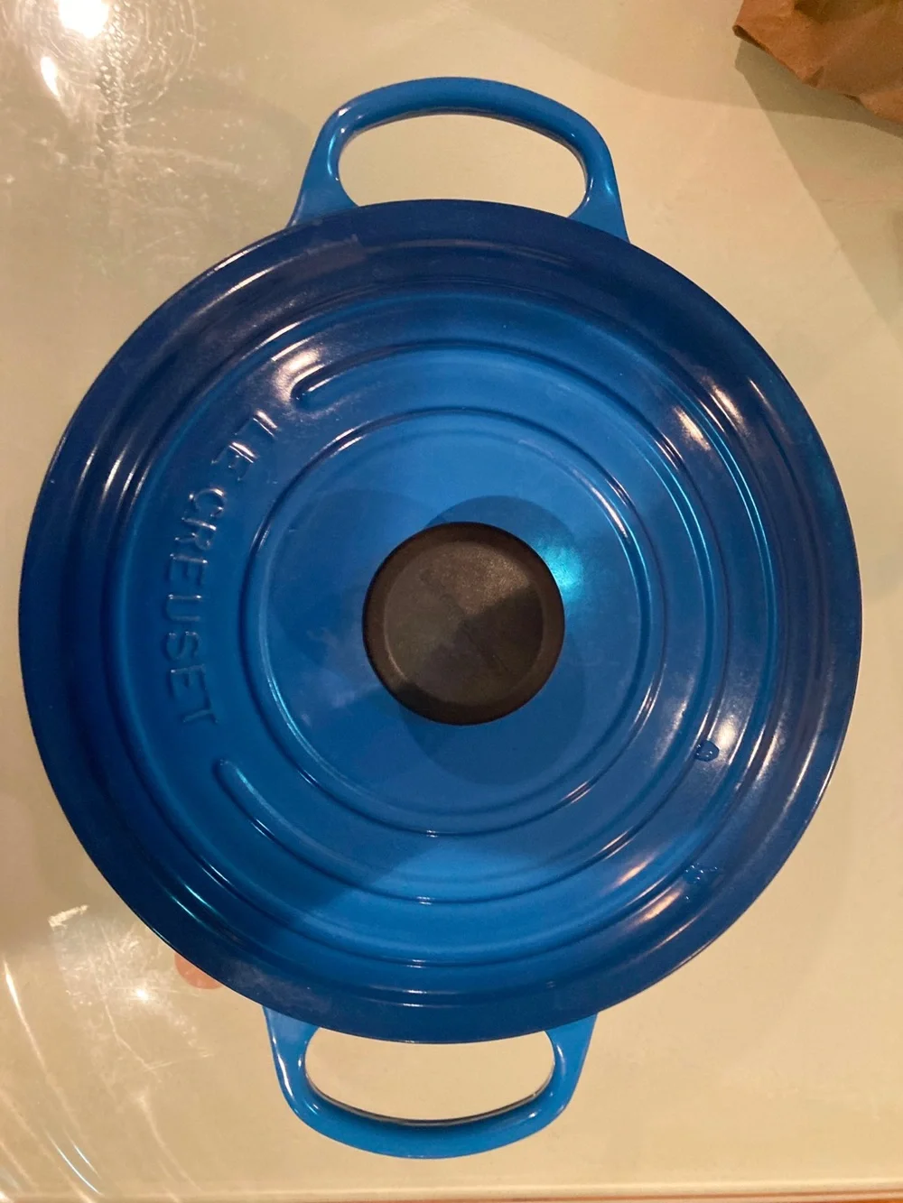 Le Creuset Bright Bluey Enameled Cast Iron Dutch Oven with Lid
